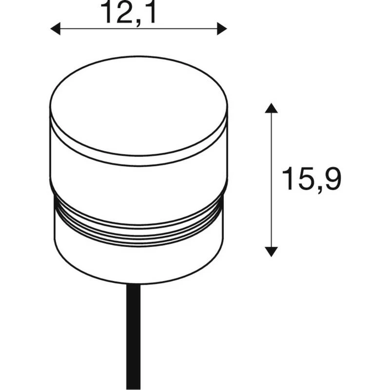 B-Ware SLV M-POL S Leuchtenkopf Lampenkopf LED Anthrazit Pollerleuchte Zylinderform
