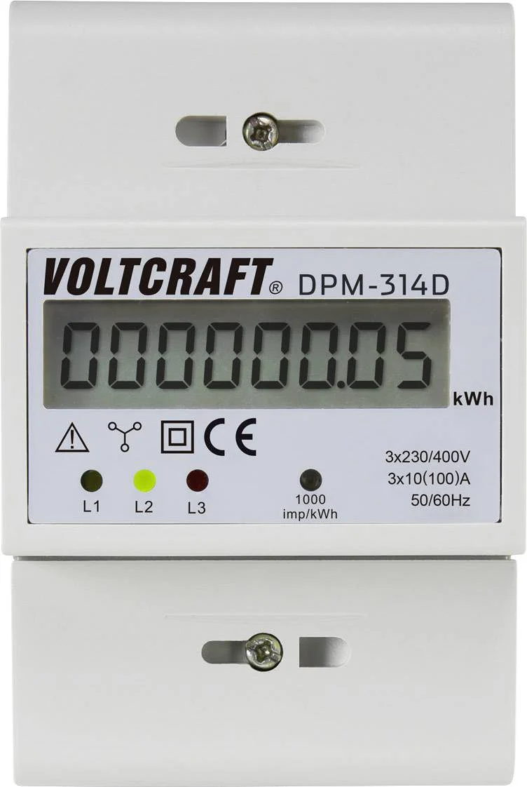 B-Ware Voltcraft DPM314D Drehstromzähler digital 100A Wechselstromzähler 6W 5 STÜCK