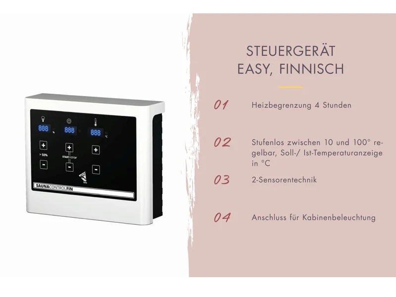 Norlinio Saunahaus Hella 1 terragrau 38 mm - inkl. 9 kW Ofen ext. Steuerung - inkl. Dacheindeckung