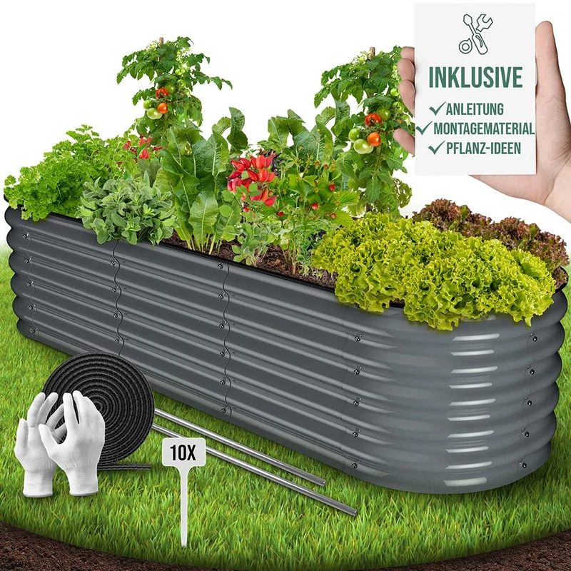 HOFGARTEN QuickGrow, 6-in-1 Metall Hochbeet | 42 cm Beethöhe