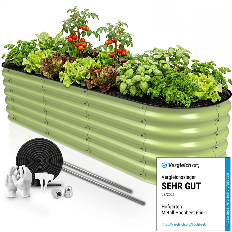 HOFGARTEN QuickGrow, 6-in-1 Metall Hochbeet | 42 cm Beethöhe