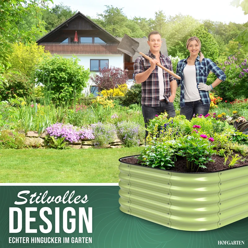 HOFGARTEN QuickGrow, 6-in-1 Metall Hochbeet | 42 cm Beethöhe