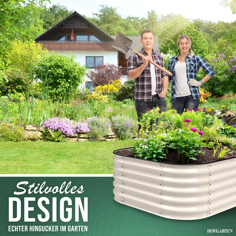 HOFGARTEN QuickGrow, 6-in-1 Metall Hochbeet | 42 cm Beethöhe