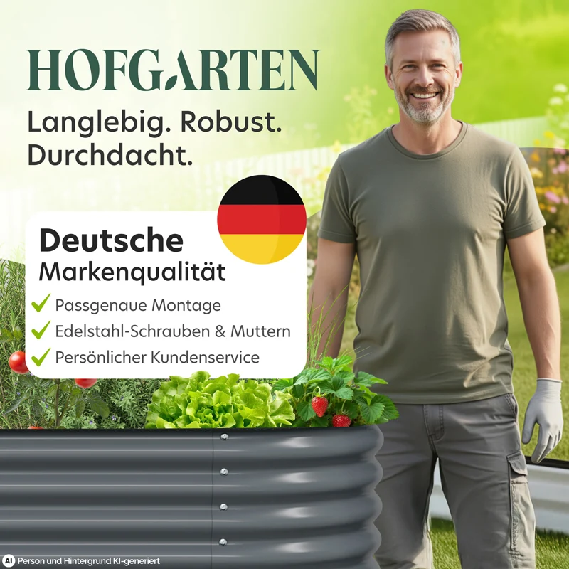 HOFGARTEN QuickGrow XL Metall Hochbeet | 78 cm Beethöhe