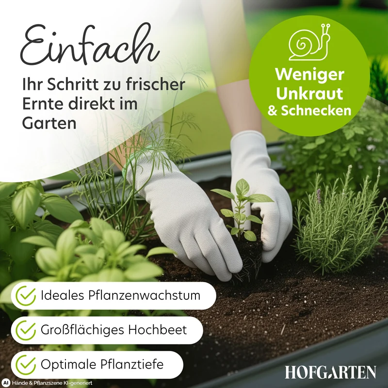 HOFGARTEN QuickGrow XL Metall Hochbeet | 78 cm Beethöhe