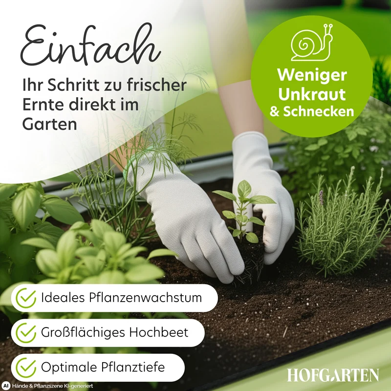 HOFGARTEN QuickGrow XL Metall Hochbeet | 78 cm Beethöhe