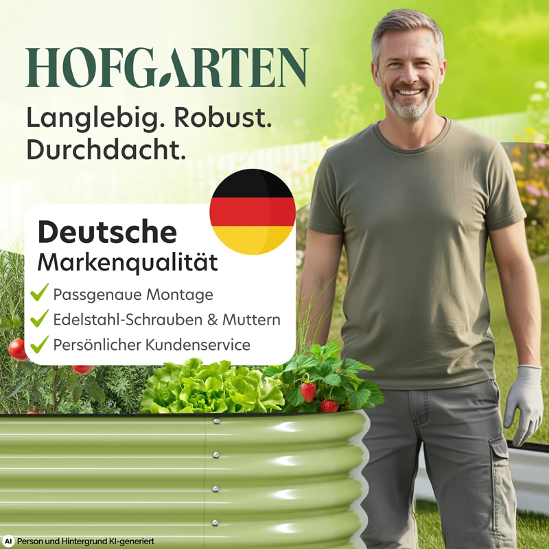 HOFGARTEN QuickGrow XL Metall Hochbeet | 78 cm Beethöhe