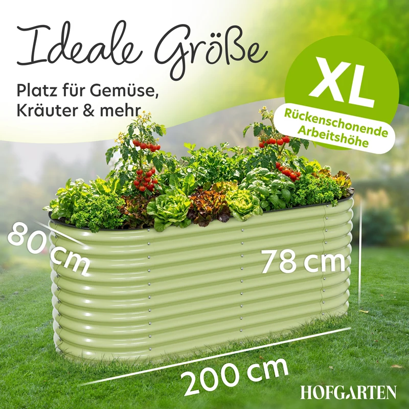 HOFGARTEN QuickGrow XL Metall Hochbeet | 78 cm Beethöhe