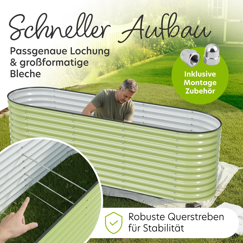 HOFGARTEN QuickGrow XL Metall Hochbeet | 78 cm Beethöhe