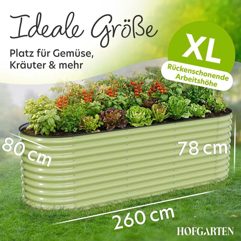 HOFGARTEN QuickGrow XL Metall Hochbeet | 78 cm Beethöhe