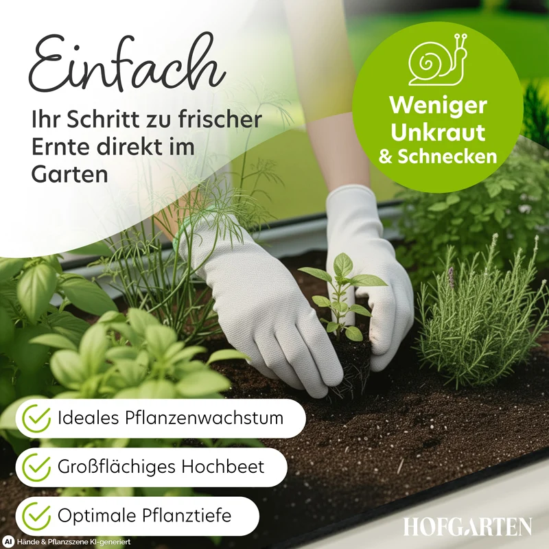 HOFGARTEN QuickGrow XL Metall Hochbeet | 78 cm Beethöhe