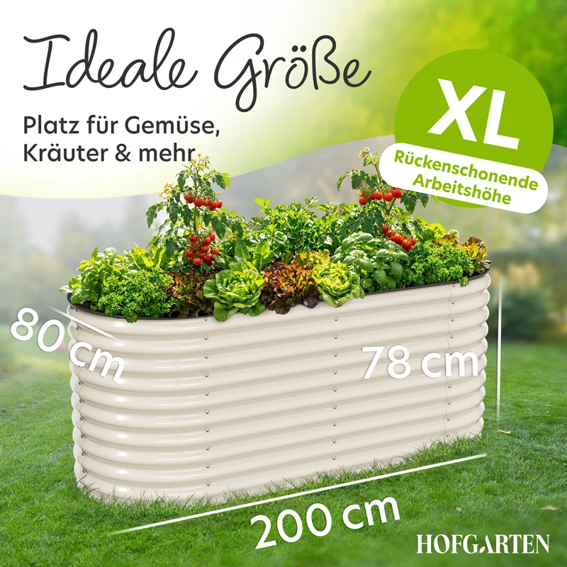 HOFGARTEN QuickGrow XL Metall Hochbeet | 78 cm Beethöhe