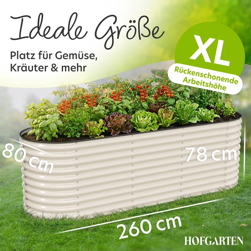 HOFGARTEN QuickGrow XL Metall Hochbeet | 78 cm Beethöhe