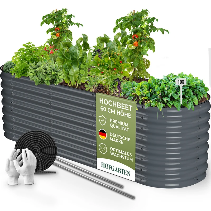 HOFGARTEN QuickGrow Plus, 6-in-1 Metall Hochbeet | 64 cm Beethöhe