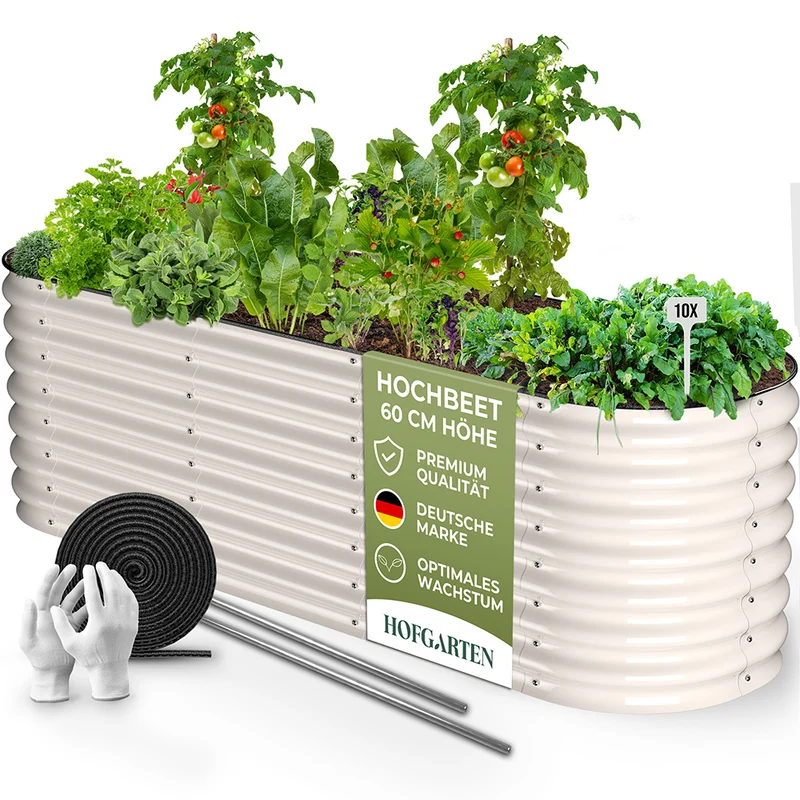 HOFGARTEN QuickGrow Plus, 6-in-1 Metall Hochbeet | 64 cm Beethöhe