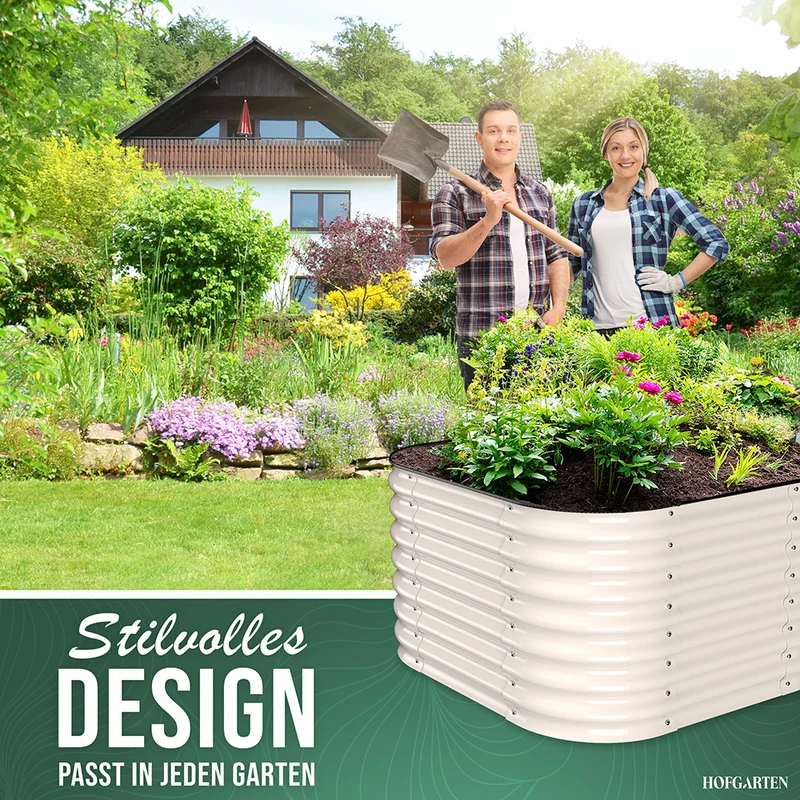 HOFGARTEN QuickGrow Plus, 6-in-1 Metall Hochbeet | 64 cm Beethöhe