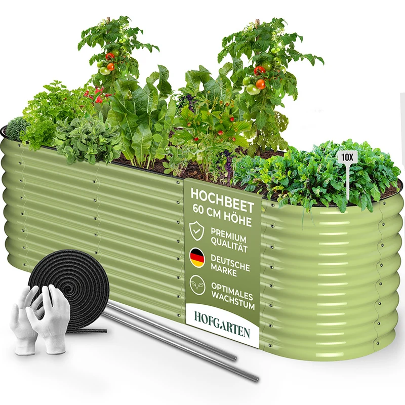 HOFGARTEN QuickGrow Plus, 6-in-1 Metall Hochbeet | 64 cm Beethöhe