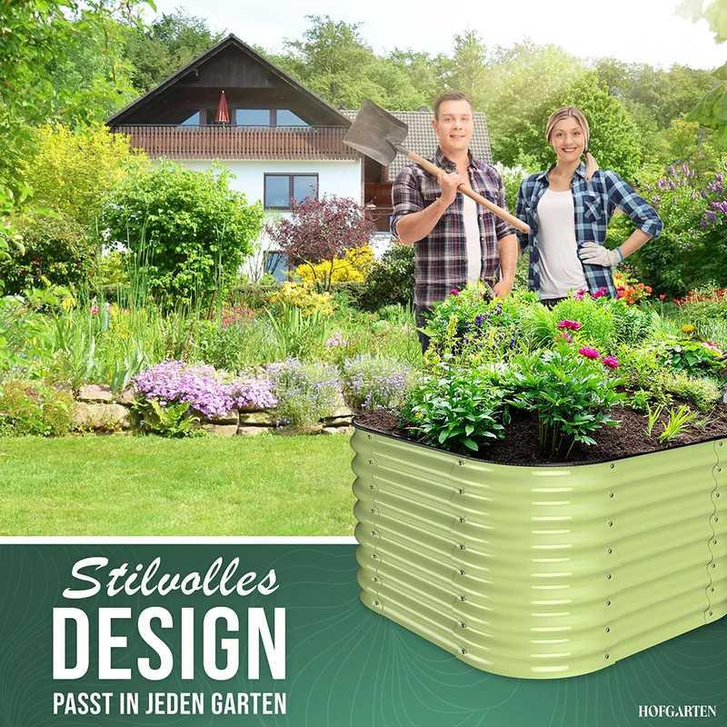 HOFGARTEN QuickGrow Plus, 6-in-1 Metall Hochbeet | 64 cm Beethöhe