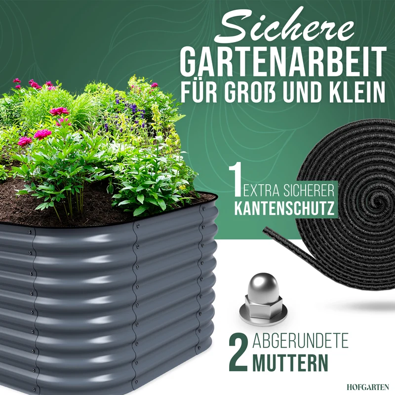 HOFGARTEN QuickGrow Plus, 6-in-1 Metall Hochbeet | 64 cm Beethöhe