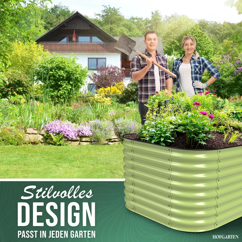 HOFGARTEN QuickGrow Plus, 6-in-1 Metall Hochbeet | 64 cm Beethöhe