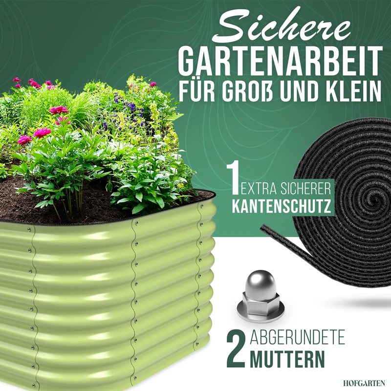HOFGARTEN QuickGrow Plus, 6-in-1 Metall Hochbeet | 64 cm Beethöhe
