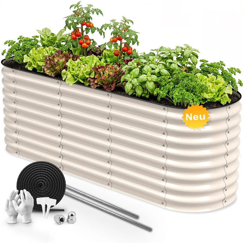 HOFGARTEN QuickGrow Plus, 6-in-1 Metall Hochbeet | 64 cm Beethöhe