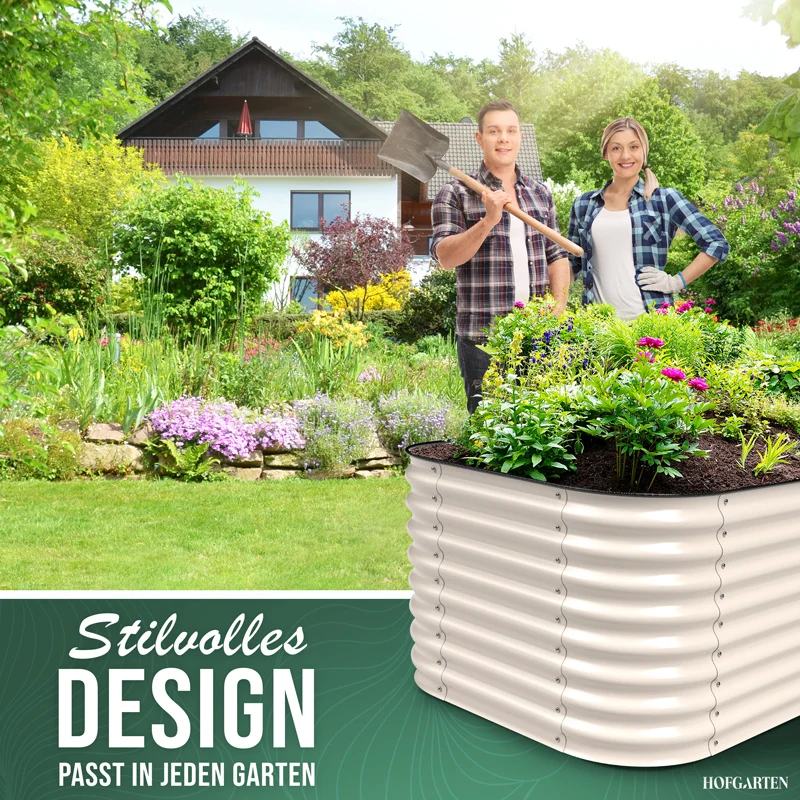 HOFGARTEN QuickGrow Plus, 6-in-1 Metall Hochbeet | 64 cm Beethöhe