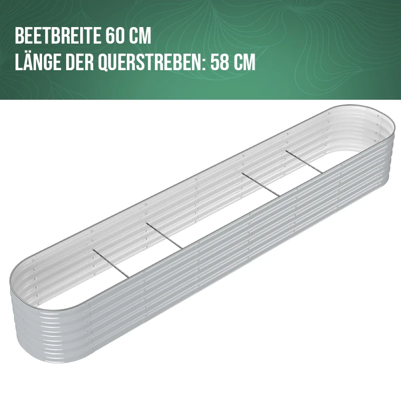 HOFGARTEN Querstreben Sets | Für Beetbreiten 60 cm, 80 cm oder 107 cm (Bitte auswählen)
