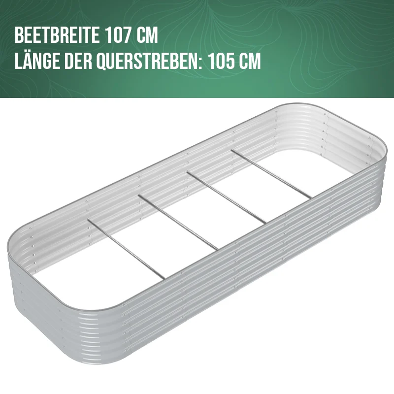HOFGARTEN Querstreben Sets | Für Beetbreiten 60 cm, 80 cm oder 107 cm (Bitte auswählen)