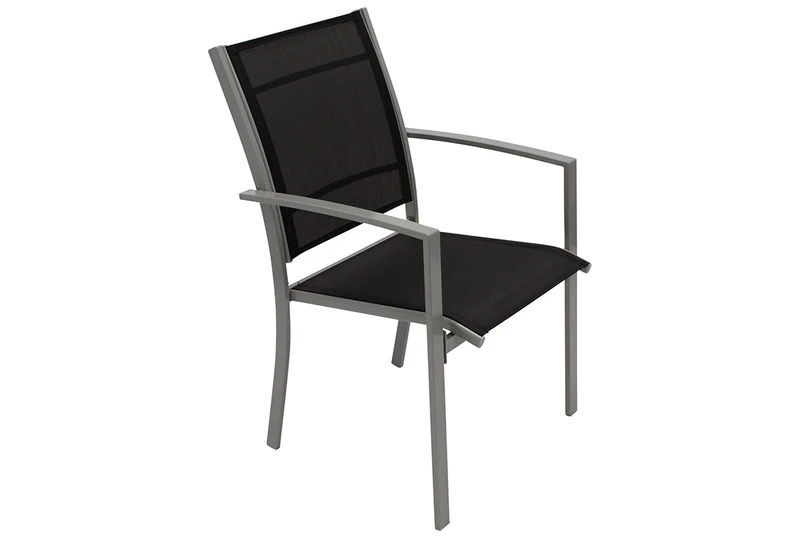 4er Stapelsessel Metall silber