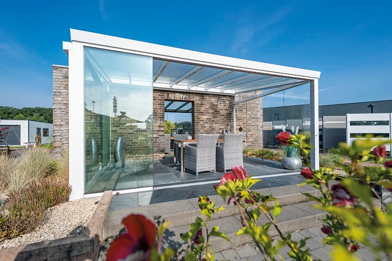 Terrassenüberdachung 6x3,5m Aluminium Wandanbau, Topseller