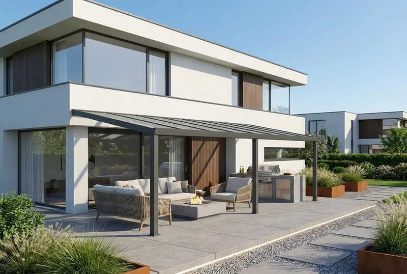 Terrassenüberdachung 7x3,5m Aluminium Wandanbau, Topseller