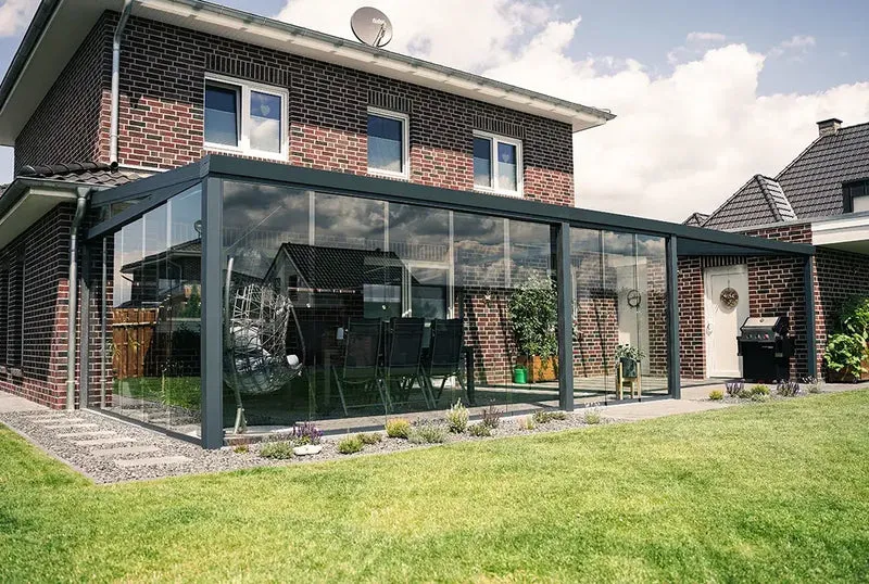 Terrassenüberdachung 6x4m Aluminium Wandanbau, Topseller
