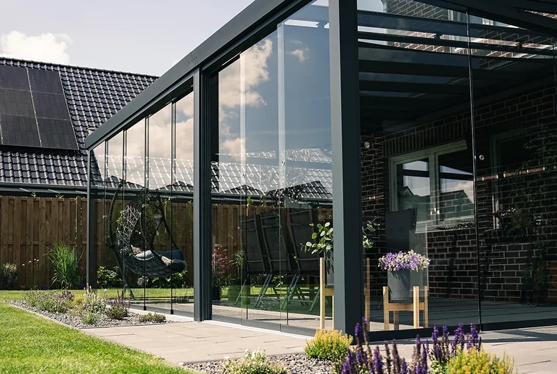 Terrassenüberdachung Aluminium 900x500cm VSG