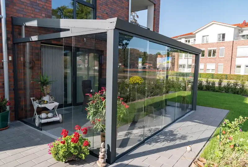 Terrassenüberdachung 5x3m Aluminium Wandanbau, Topseller