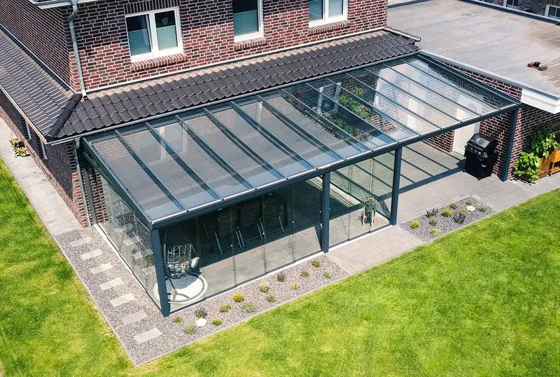 Terrassenüberdachung Aluminium 1000x500cm VSG