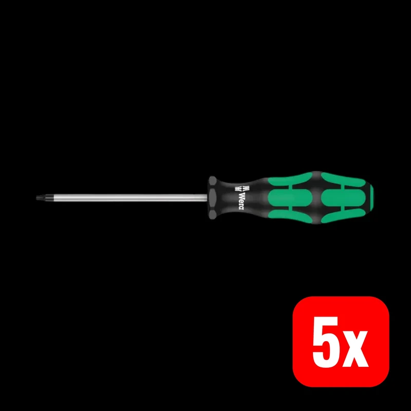 5x B-Ware Wera Schraubendreher Drehschrauber 367 TX 15x80mm Kraftform Plus 5 STÜCK