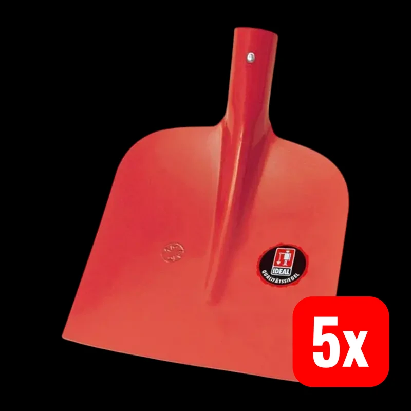 5x B-Ware Ideal Schaufel Sandschaufel Holsteiner Sieger Rot Größe 0 1/2 Gehoben 5 STÜCK