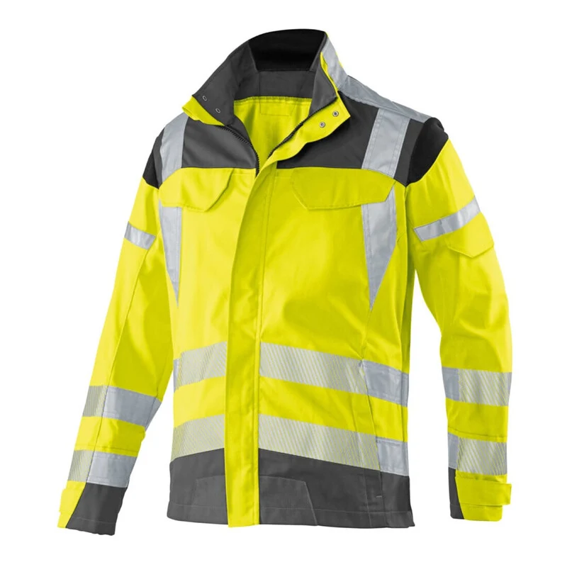 B-Ware Kübler Jacke PSA Reflectiq Arbeitsjacke Warnjacke Warngelb Anthrazit Größe 56