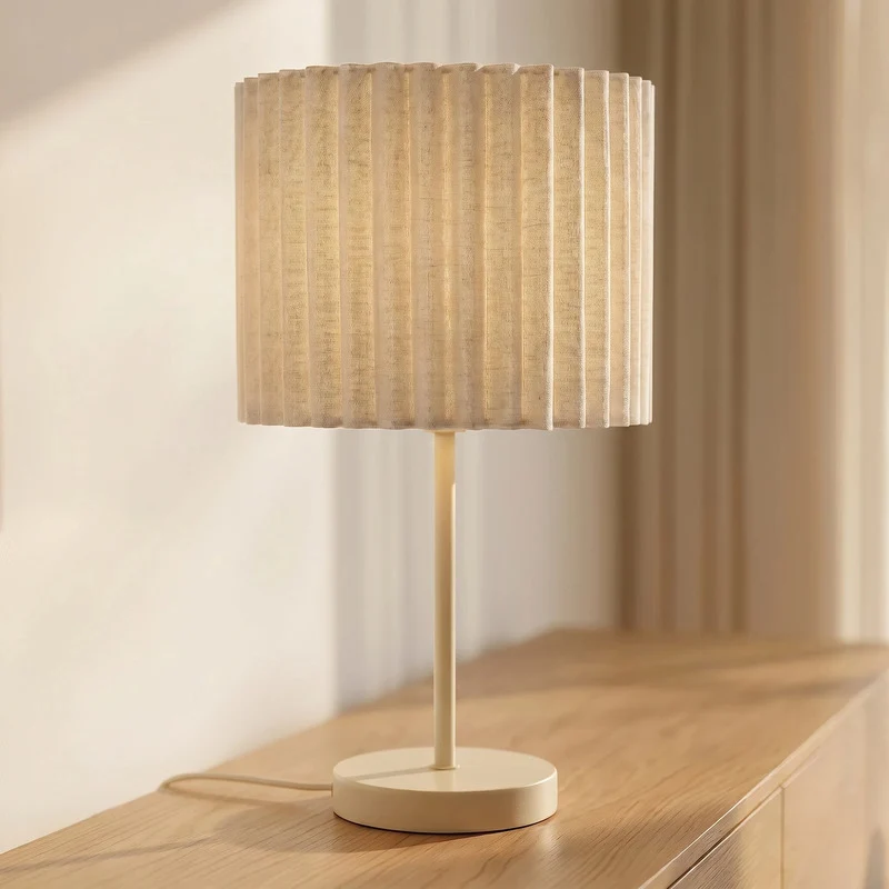 B-Ware Lindby Tischleuchte Lampe Libbie LED Leuchte creme E27 Höhe 45cm elegant modern