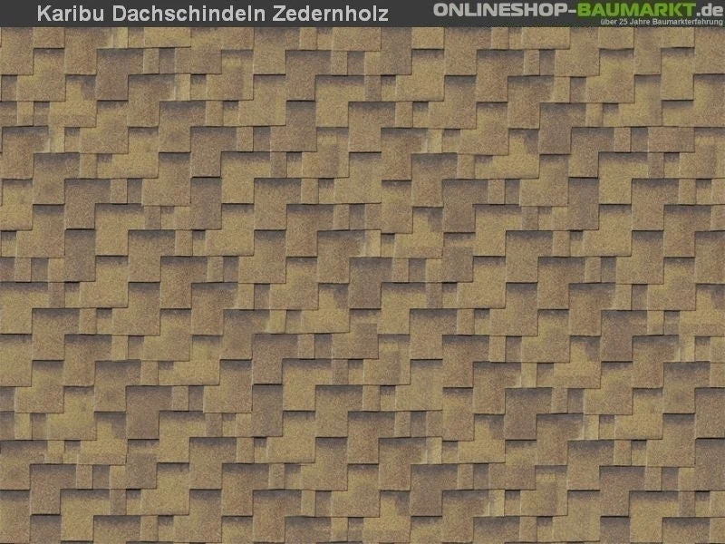 Karibu Dachschindeln Asymetrisch Zedernholz 2 Pakete