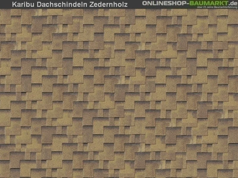 Karibu Dachschindeln Asymetrisch Zedernholz 16 Pakete