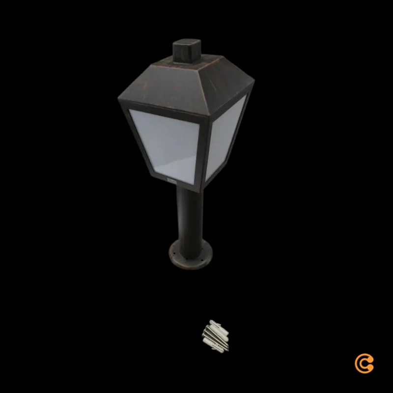 B-Ware Bendix Sockelleuchte Außenleuchte Laterne LED Gartenlampe Schwarz Kupfer Antik