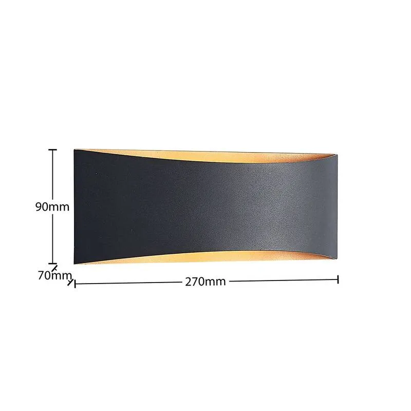 B-Ware Arcchio Wandlampe Wandleuchte LED Danta schwarz gold Aluminium Eisen warmweiß824