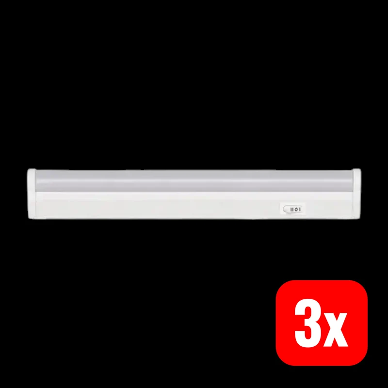 3x B-Ware G&L LED Lichtleiste Lichtband weiß Aluminium Kunststoff 31 5 cm Schalter 3 STÜCK