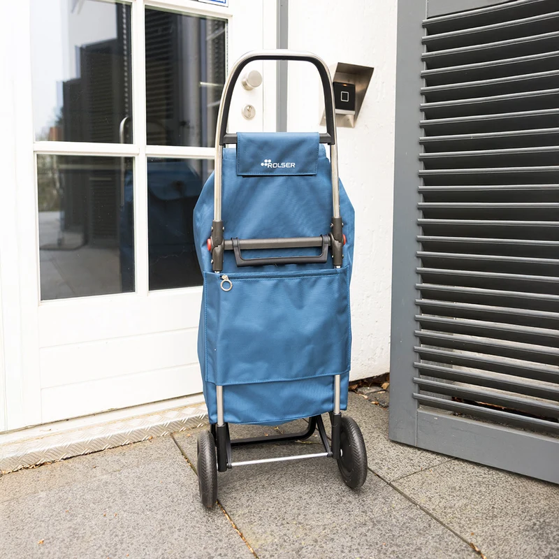 Klappbarer Einkaufstrolley Blau