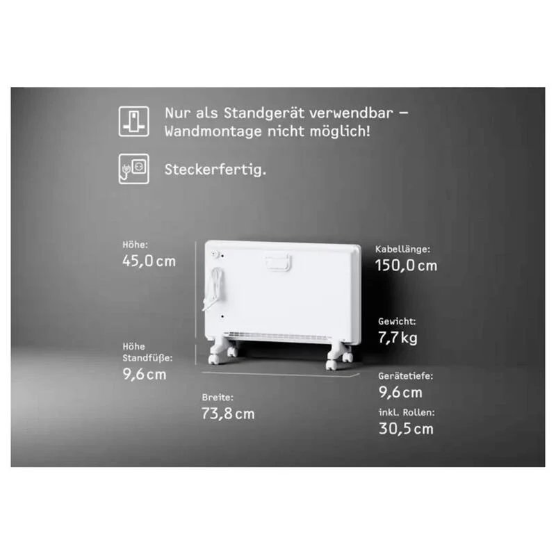 B-Ware Stiebel Eltron Konvektor Heizgerät 2000W IP24 Heizkörper weiß 25m² 450x738mm