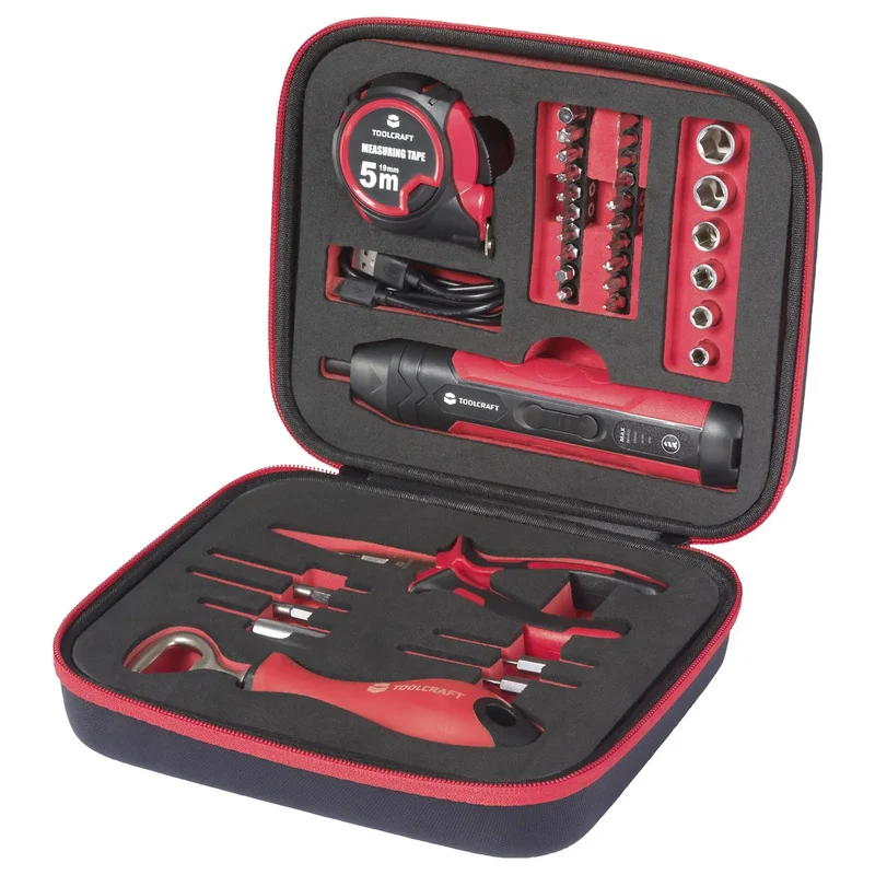 B-Ware TOOLCRAFT Adventskalender Werkzeug Set Schraubendreher Bits Zange Maßband Etui
