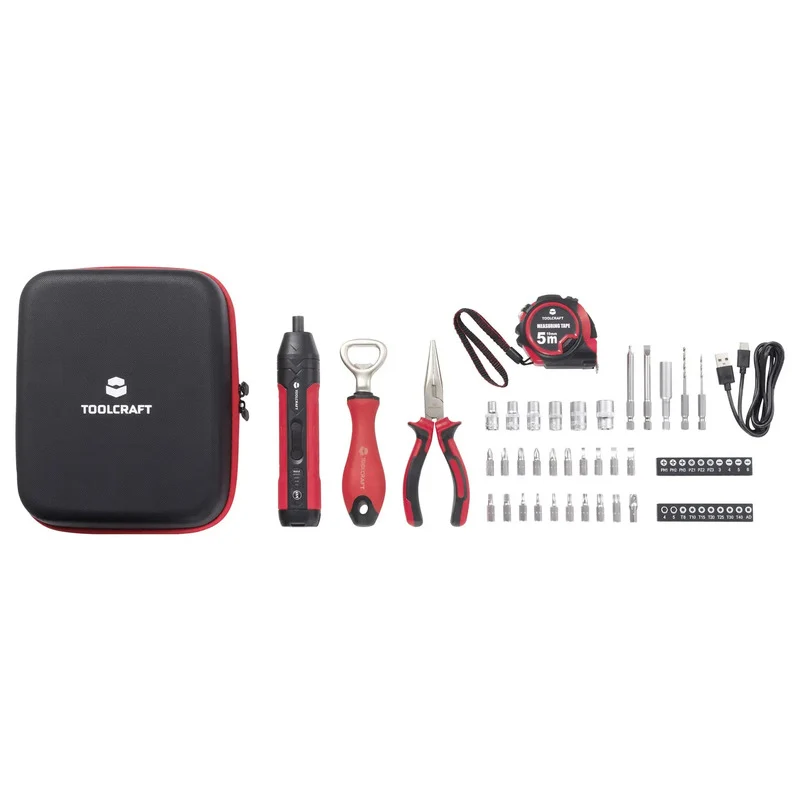 B-Ware TOOLCRAFT Adventskalender Werkzeug Set Schraubendreher Bits Zange Maßband Etui