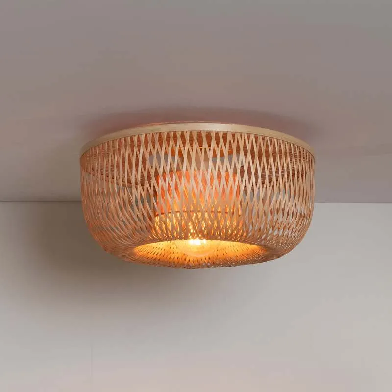 B-Ware GOOD & MOJO Deckenlampe Barbados LED Lampe Leuchte dimmbar natur Ø35cm Bambus